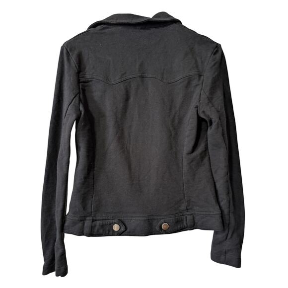 Vintage Norma Kamali Motorcycle Jacket Women’s XS Black Asymmetric Front Zip - Picture 2 of 6